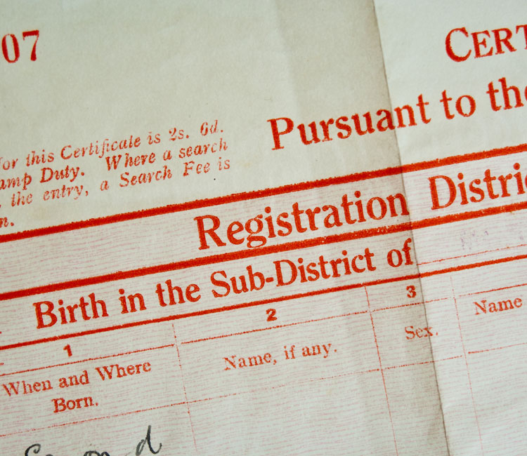 Birth / marriage certificates